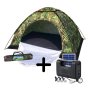 Камуфлажна четириместна палатка за къмпинг + Соларна осветителна система, снимка 1 - Къмпинг мебели - 40934961