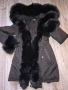 Яке естествена  богата яка черно размер С ., снимка 8