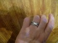 Масивен сребърен пръстен с цветен седеф