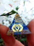 Мини оргонитна пирамида ЛАПИС ЛАЗУЛИ - Чакра на третото око, снимка 1 - Декорация за дома - 44701145