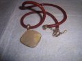 СРЕБЪРНО СЕДЕФЕНО АРТ КОЛИЕ МЕДАЛЬОН с ШНУРЧЕ и ГРЪБ КОЖА от САЛАМАНДЪР СРЕБРО 925 със СЕДЕФ 16908, снимка 10