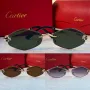Cartier 2024 дамски слънчеви очила ромб 3 цвята, снимка 2