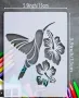 4 вида птичка птица Колибри цвете стенсил шаблон за спрей за торта украса Scrapbooking, снимка 2