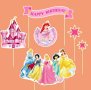 Дисни принцеси Disney Princess happy birthday топер топери сламки рожден ден украса торта парти , снимка 3