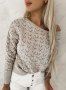 Дамски ежедневен пуловер с дълъг ръкав за работа с едно рамо - 023 , снимка 1 - Блузи с дълъг ръкав и пуловери - 42541087