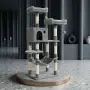 Многоетажна чесалка за котки с хамак и къщичка. , снимка 1