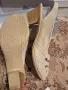 Нови бели сандали на ток, снимка 3