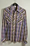 $148 Мъжка риза True Religion Western Pearl Button Snap Plaid Shirt 100% памук М, снимка 4