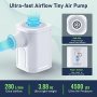 Нова Електрическа въздушна помпа за надуваеми предмети/1600mAh Топки Матраци , снимка 3