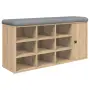 vidaXL Пейка за обувки, сонома дъб, 102x32x50 см, инженерно дърво, снимка 1