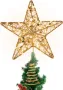 Златна коледна LED звезда Toppers Star 12-инчова. Метална, за декорация на коледна елха , снимка 4