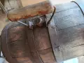 Стара автентична бъчвичка с метално въртящо се столче, снимка 3
