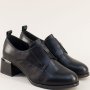 Дамски обувки с ток в черно , снимка 1 - Дамски обувки на ток - 42270656