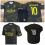 Екип + шапка+ калци Messi Psg Black and Gold 2023 детски Екип Псж меси, снимка 3