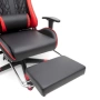 Ергономичен геймърски стол с функция за масаж и подложка за крака - червен, снимка 15