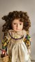 Порцеланова кукла момиче с кошничка , снимка 1