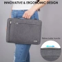 TECHGEAR защитен калъф за лаптоп 15.6 инча, с дръжка, презрамка и джобове, водоустойчив, сив, снимка 8