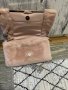 Чанта бебешко розово рошава имитация на заешка кожа еко косъм , снимка 7