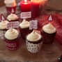 36 части Картонени чашки за мъфини и топери Happy holidays, снимка 2