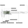 Нов Професионален Цифров Електронен дебеломер 0-150мм, 0-6инча Майстор , снимка 3