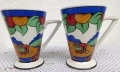 2 винтидж чаши Sadler Clarice Cliff Art deco, снимка 5