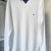Бял марков пуловер TOMMY HILFIGER , снимка 5 - Пуловери - 39620408