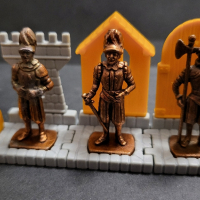 Лот метални фигурки киндер 6 броя войници, рицари, снимка 3 - Колекции - 44828888