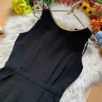 Черна рокля с верижка Манго, снимка 2 - Рокли - 42101071
