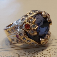 Versace-златен стар пръстен с естествени камъни, снимка 9 - Пръстени - 36039975