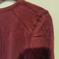 Вишнева мъжка риза тънка от 100% органичен памук, снимка 3 - Ризи - 40902010