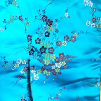 Китайска национална дреха елек -размер С ,цвят тюркоаз, снимка 5 - Елеци - 42634180