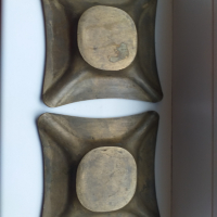 Лот пепелници бронз 2 броя, снимка 3 - Антикварни и старинни предмети - 36216486