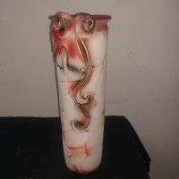 голяма керамична ваза - red !, снимка 1 - Вази - 40776034