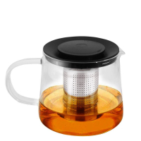Стъклена кана за чай с цедка,термоустойчиво стъкло- 600 мл., снимка 3 - Аксесоари за кухня - 44821469