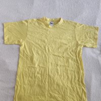 Памучна жълта тениска , снимка 1 - Тениски - 41450370