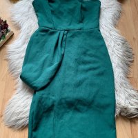 Зелена миди рокля, снимка 1 - Рокли - 41148077