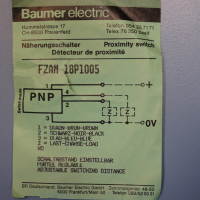 Индуктивен датчик Baumer Electric FZAM 12P 1005 inductive sensor, снимка 6 - Резервни части за машини - 44602803