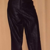 М Черен,кожен панталон/клин/ с висока талия , снимка 2 - Клинове - 36052907
