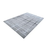 Сив килим с модерен дизайн, снимка 2 - Килими - 41899521