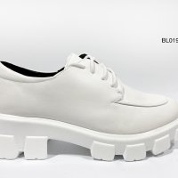 Дамски кожени обувки в бяло -019-ПРОМОЦИЯ, снимка 1 - Дамски ежедневни обувки - 33933096