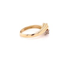 Златен дамски пръстен 2,25гр. размер:54 14кр. проба:585 модел:21878-4, снимка 2 - Пръстени - 44168004