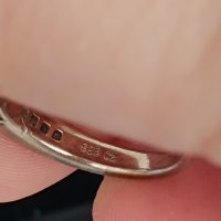  Красив сребърен пръстен със смарагд #Q51, снимка 6 - Пръстени - 44389399