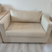 Разтегателен кожен диван-перфектен, снимка 1 - Дивани и мека мебел - 44623463