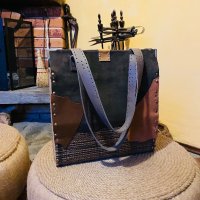 Ръчно изработена бутикова чанта от естествени  материали! , снимка 3 - Чанти - 44478658