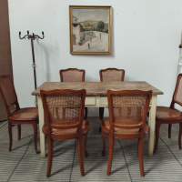 Провансалска маса с шест стола, снимка 2 - Маси - 44698148