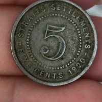 5 Straits settlements 1920 година сребро

, снимка 1 - Нумизматика и бонистика - 41657568