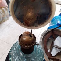 Стара лампа с бяло стъкло и фитил, снимка 3 - Декорация за дома - 34551480