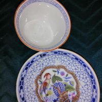 Античен порцелан Mosa - чаши и чинийки (3 броя), снимка 2 - Сервизи - 38936566