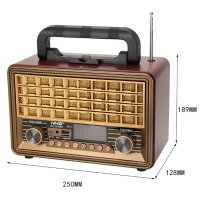 RADIO FM NS-2075BT, Ретро радио с AUX BT, снимка 2 - Тонколони - 41945726