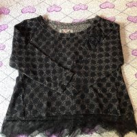 Блуза fetish точки и дантвла, снимка 1 - Блузи с дълъг ръкав и пуловери - 40809887